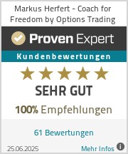 ProvenExpert Bewertungssiegel für Markus Herfert - Trainer für Optionshandel